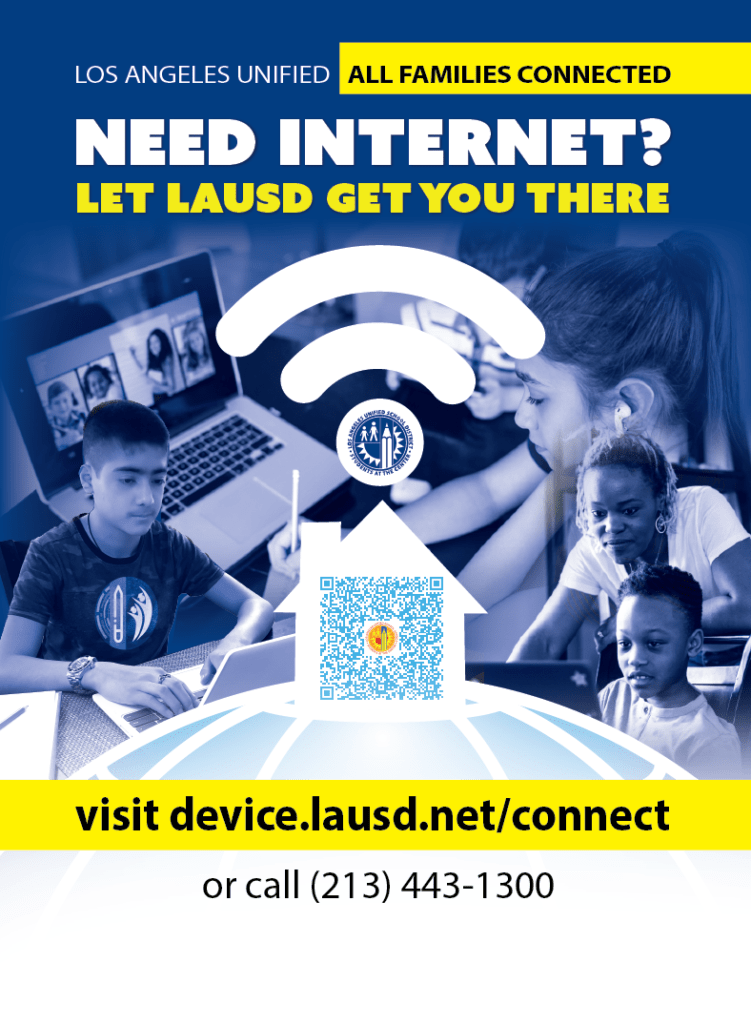 Flyer for families that need Internet access at home